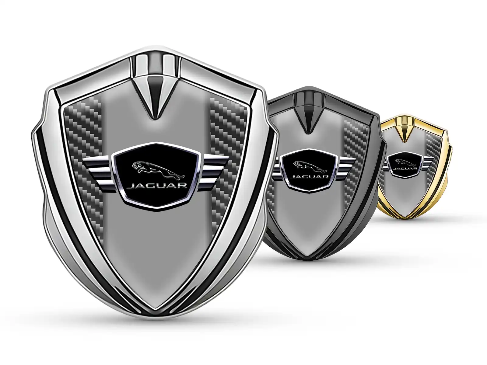 Jaguar Emblem Silicon Badge Pro Style Stainless Steel